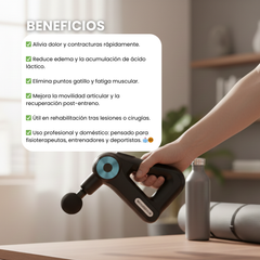 Pistola 9 niveles de potencia y 9 cabezales intercambiables