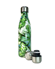 Botella Térmica de Acero Inoxidable 500ml – Diseño Floral Tropical 🌸