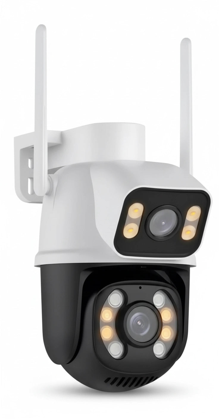 Cámara Seguridad Doble Lente Infrarrojo - Wifi Visón Nocturna
