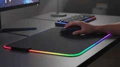 Alfombrilla RGB para Mouse – Iluminación LED Multicolor y Diseño Ultrafino