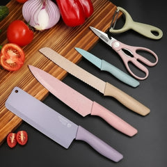 Set de Cuchillos de Cerámica 6 Piezas – Con Tijera y Pelador