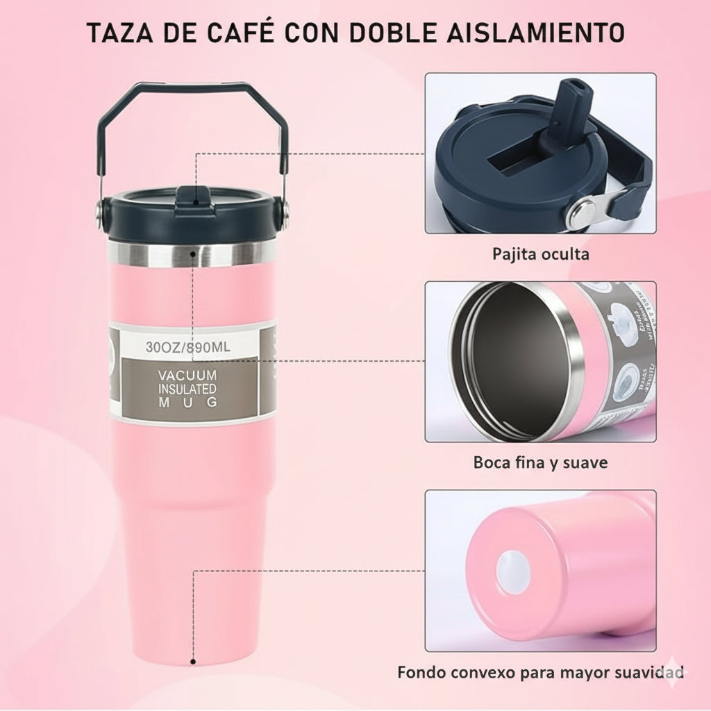 Vaso Térmico 900 ml – Acero Inoxidable | Aislamiento Doble Pared Vaso Térmico 900 ml – Acero Inoxidable | Aislamiento Doble Pared