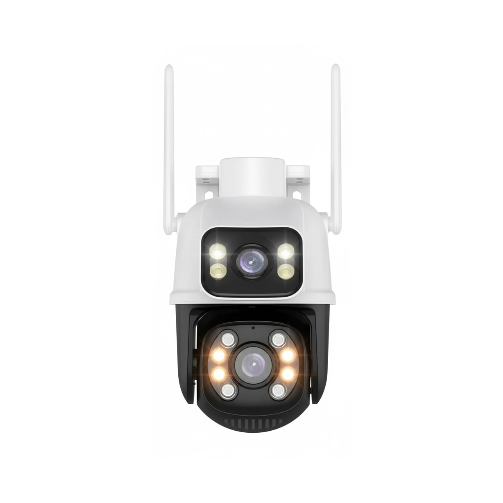 Cámara Seguridad Doble Lente Infrarrojo - Wifi Visón Nocturna