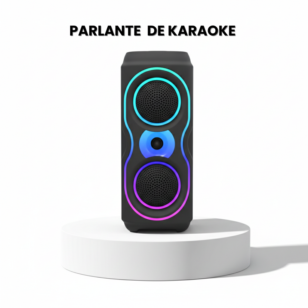 Parlante Karaoke - Potencia, luz y karaoke en movimiento - 40 x 15 x15