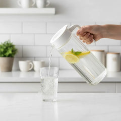 Set Jarra de Vidrio 1.5L + 4 Vasos - Ideal para el Hogar y Reuniones