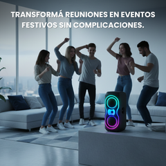 Parlante Karaoke - Potencia, luz y karaoke en movimiento - 40 x 15 x15